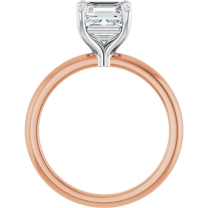 Asscher Solitaire Engagement Ring