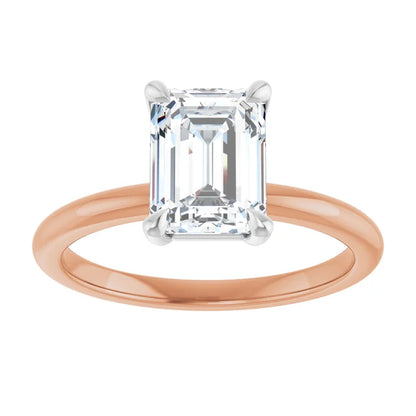 Emerald Solitaire Engagement Ring