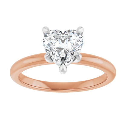 Heart Solitaire Engagement Ring