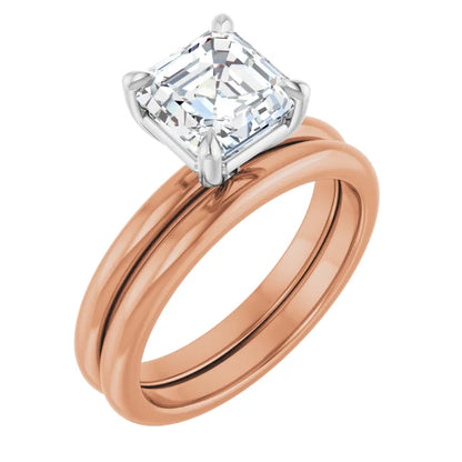 Asscher Solitaire Engagement Ring
