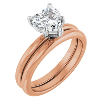 Heart Solitaire Engagement Ring