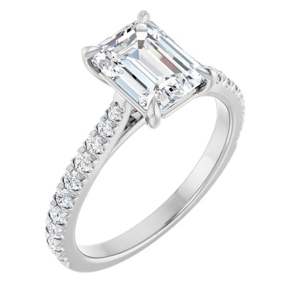 Emerald Claw Set Style Engagement Ring