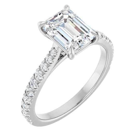 Emerald Claw Set Style Engagement Ring