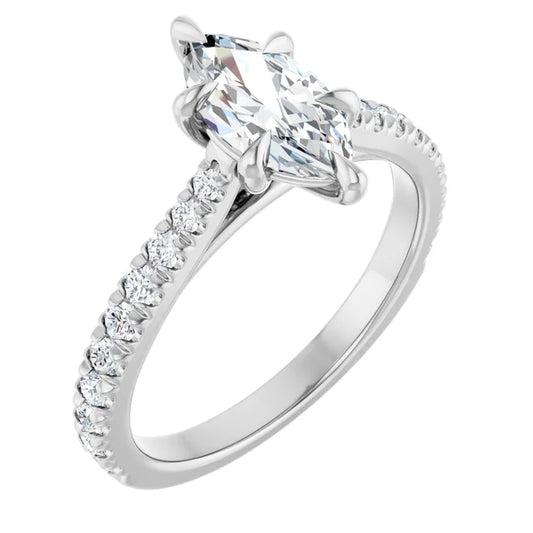 Marquise Six Claw Set Style Engagement Ring