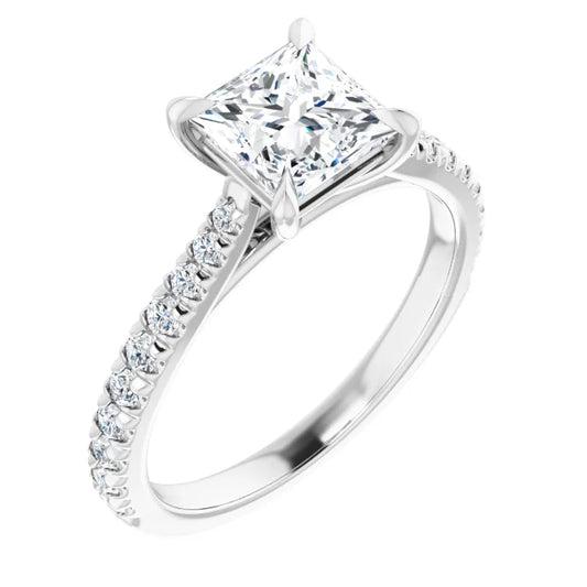 Princess Claw Set Style Engagement Ring