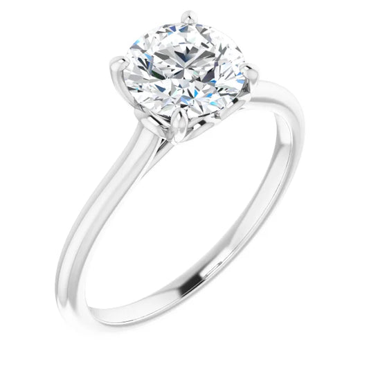 Four Claw Round Brilliant Solitaire Engagement Ring