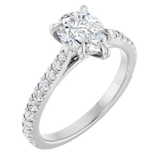 Pear Claw Set Style Engagement Ring