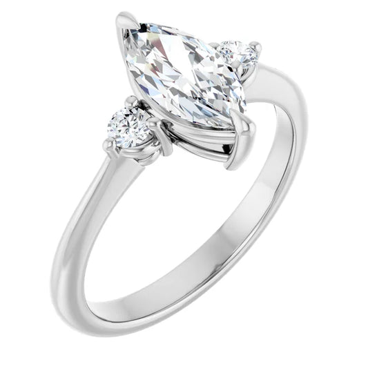 Marquise Accent Engagement Ring