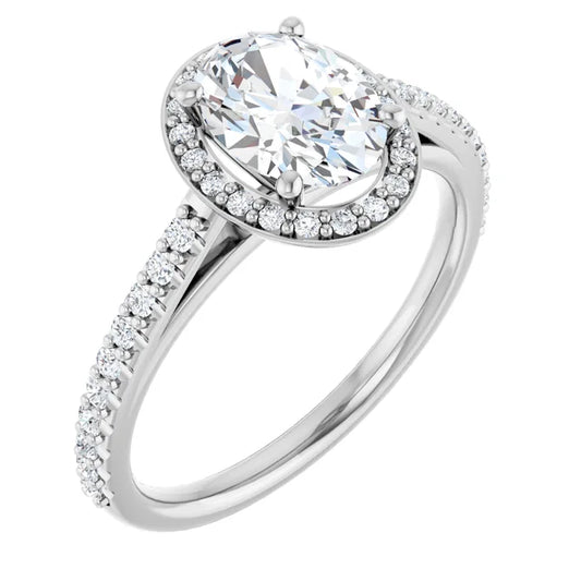 Oval Halo Style Engagement Ring