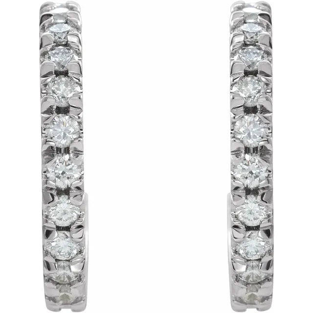 Moissanite Hoop Earrings 