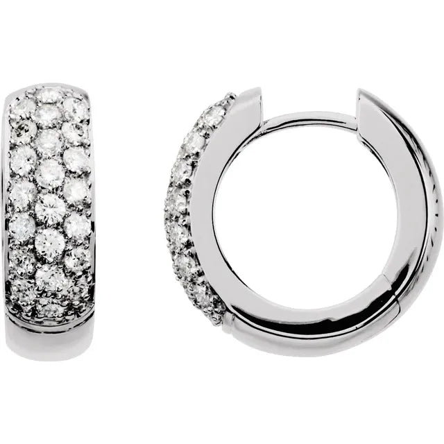 Moissanite Hoop Earrings