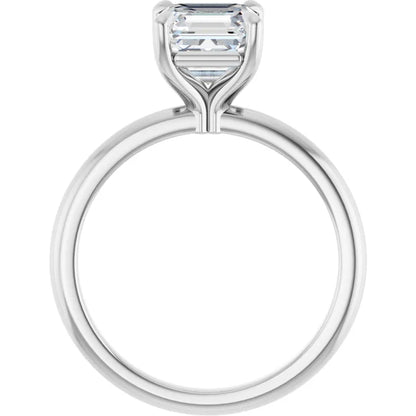 Asscher Solitaire Engagement Ring