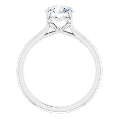 Four Claw Round Brilliant Solitaire Engagement Ring