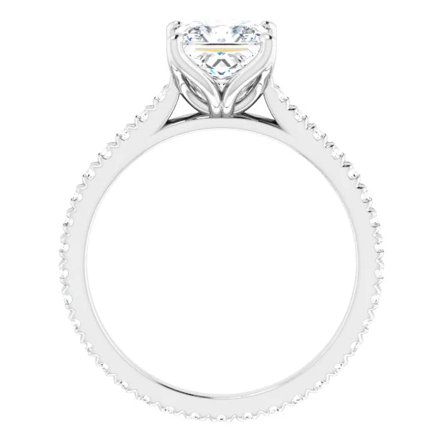 Princess Claw Set Eternity Style Engagement Ring