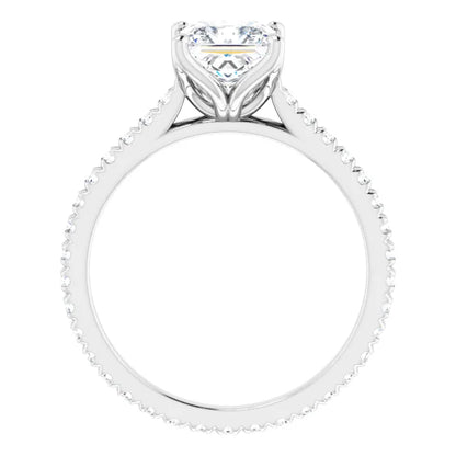 Princess Claw Set Eternity Style Engagement Ring