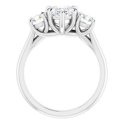 Heart Accent Engagement Ring