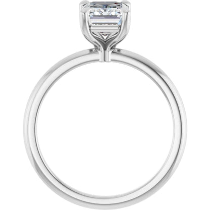 Emerald Solitaire Engagement Ring