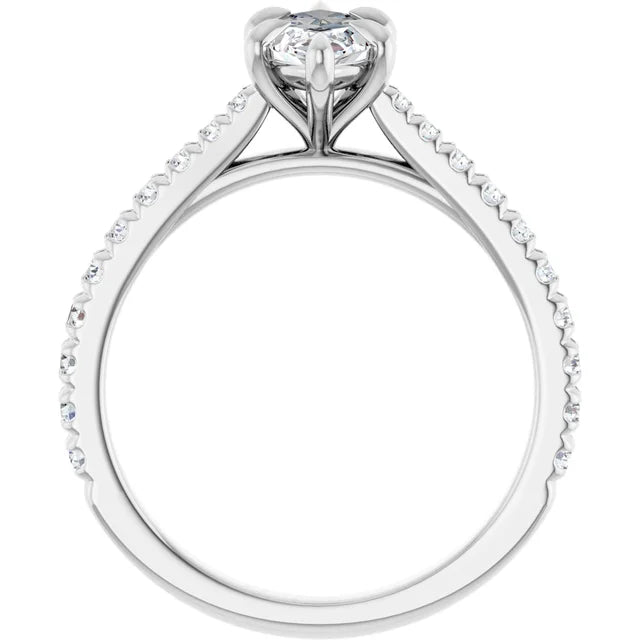 Marquise Six Claw Set Style Engagement Ring