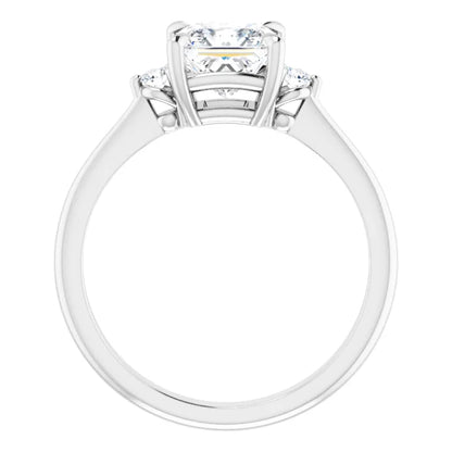 Princess Accent Engagement Ring