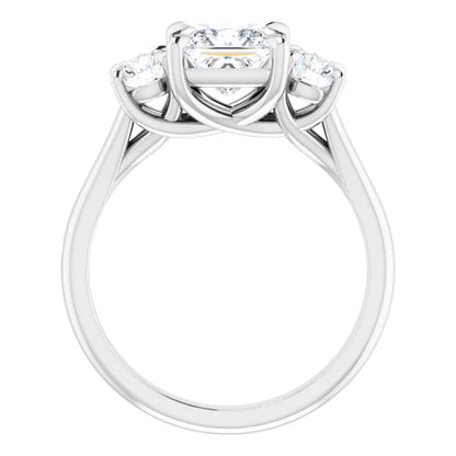 Princess Accent Engagement Ring
