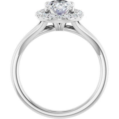 Oval Halo Style Engagement Ring