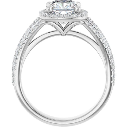 Cushion Halo Style Engagement Ring