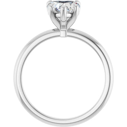 Heart Solitaire Engagement Ring