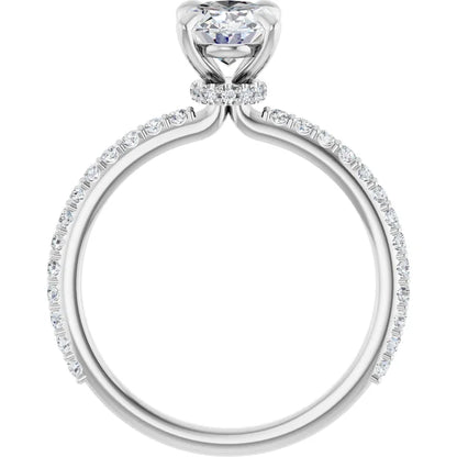 Oval Claw Set Style Engagement Ring
