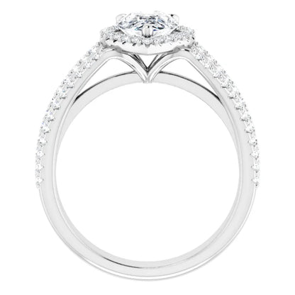 Pear Halo Style Engagement Ring