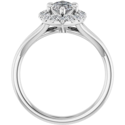 Marquise Halo Style Engagement Ring