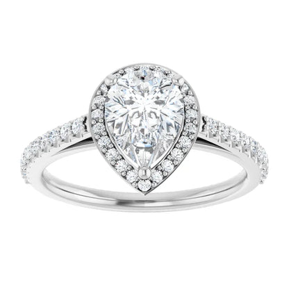 Pear Halo Style Engagement Ring