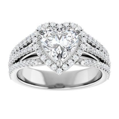 Heart Halo Style Engagement Ring