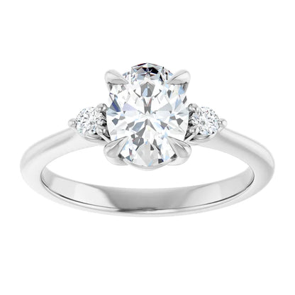 Oval Accent Engagement Ring
