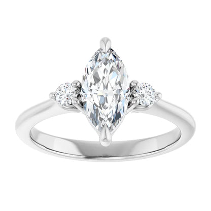 Marquise Accent Engagement Ring