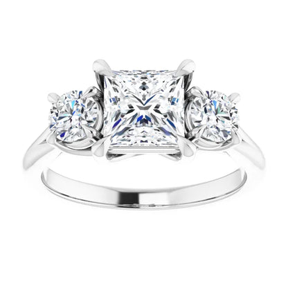 Princess Accent Engagement Ring