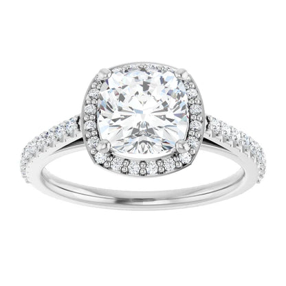 Cushion Halo Style Engagement Ring