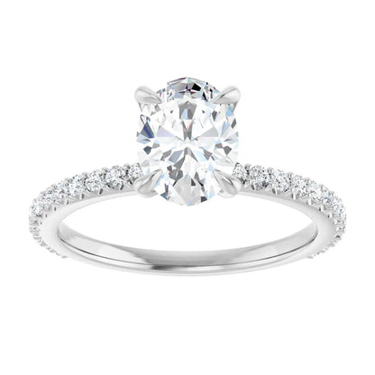 Oval Claw Set Style Engagement Ring