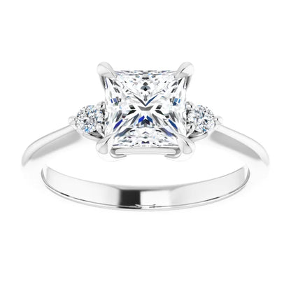 Princess Accent Engagement Ring