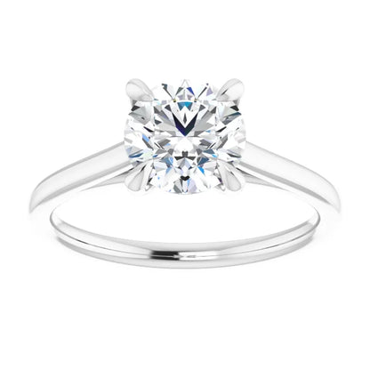 Four Claw Round Brilliant Solitaire Engagement Ring