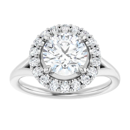 Round Brilliant Halo Style Engagement Ring