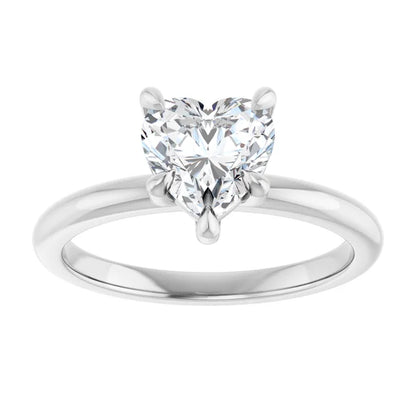 Heart Solitaire Engagement Ring
