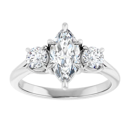 Marquise Accent Engagement Ring