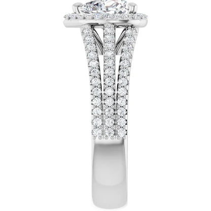 Heart Halo Style Engagement Ring