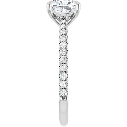 Cushion Claw Set Style Engagement Ring