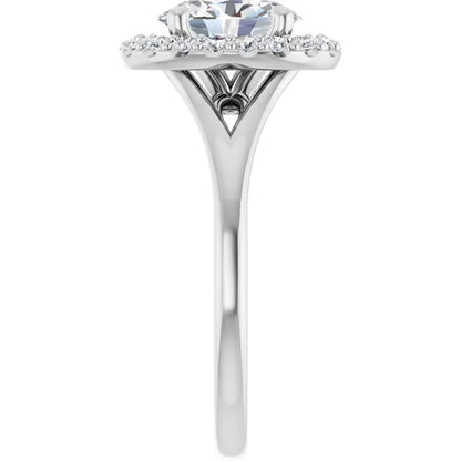 Oval Halo Style Engagement Ring