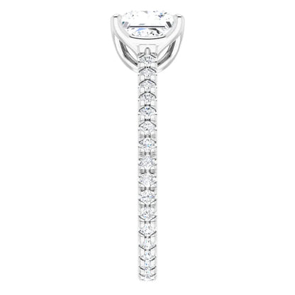 Princess Claw Set Eternity Style Engagement Ring