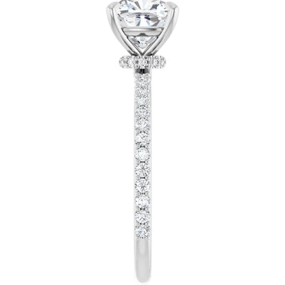 Cushion Claw Set Style Engagement Ring
