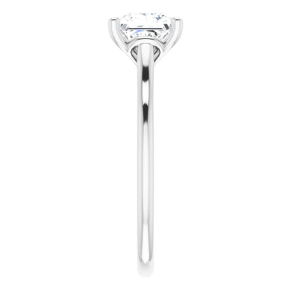 Four Claw Princess Solitaire Engagement Ring