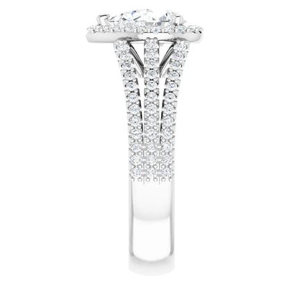 Pear Halo Style Engagement Ring