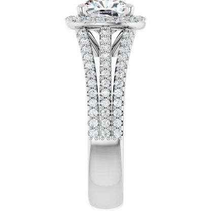 Cushion Halo Style Engagement Ring